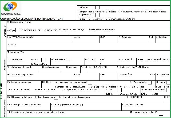 CAT: O QUE É? ENTENDA A COMUNICAÇÃO DE ACIDENTE DE TRABALHO